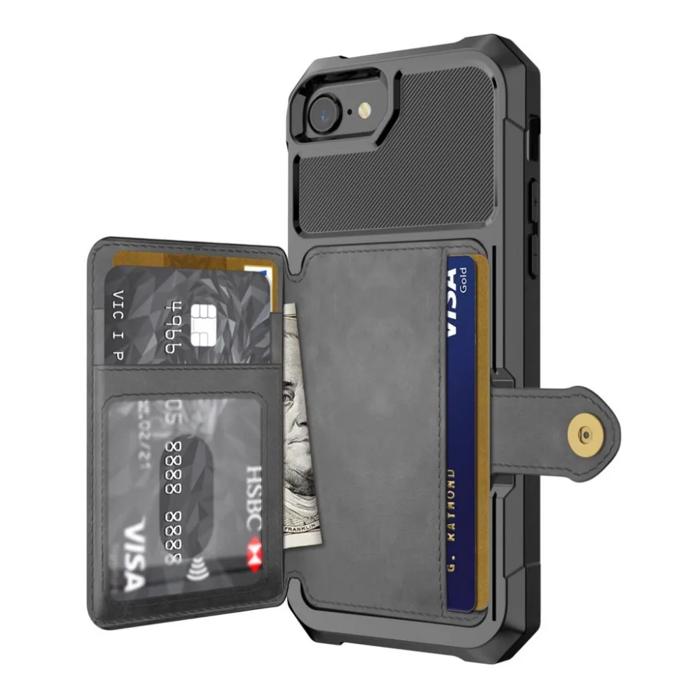 Автомобильный Магнитный чехол-бумажник из искусственной кожи для iPhone X, XS, XR, XS, Max, 11, 6, 6 S, 7, 8 Plus, держатель для карт, кошелек, откидная крышка с пряжкой, Fundas