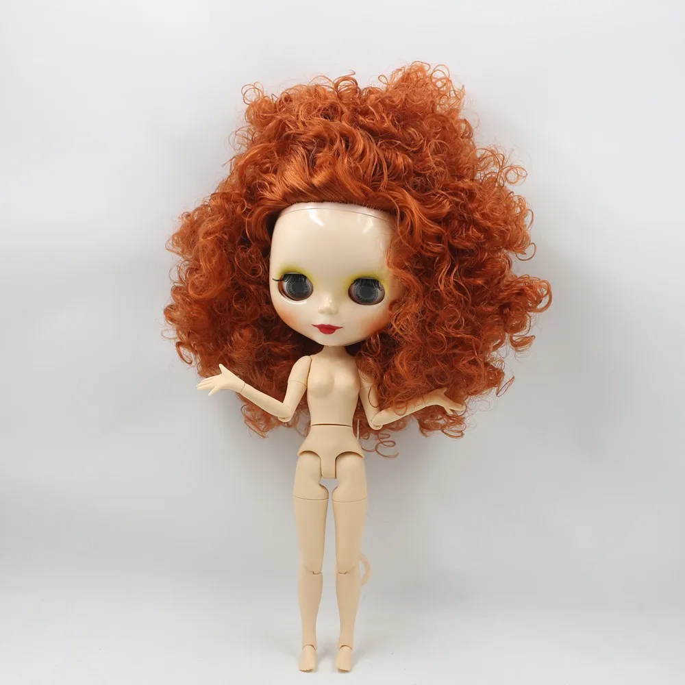 Ледяной обнаженный завод Blyth кукла No.280BL2231/2237 красный коричневый вьющиеся волосы 1/6 суставы тела белая кожа