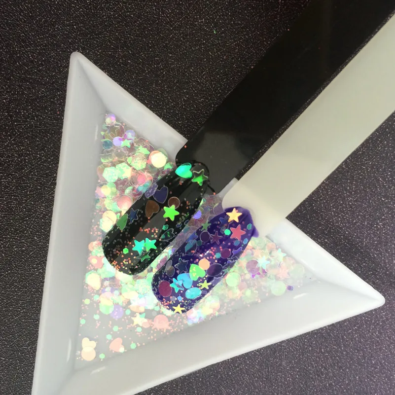 

WHOLESALE MIX SEQUINS Mermaid Rainbow Circle Star Triangle Hexagon Glitters Creative 3D Nail Art Decoration Mix Size FUN DIY