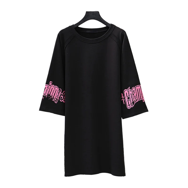

ZXQJ 2019 summer women's top Korean version of loose large size medium length T-shirt short sleeve women's casual T-shirt