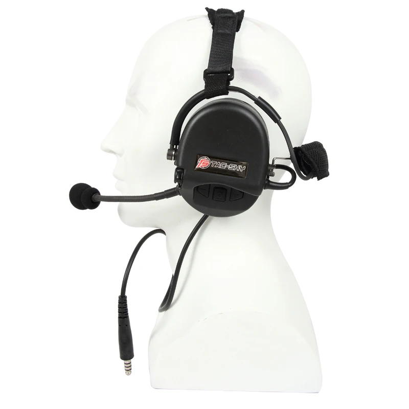 TAC-SKY TCI LIBERATOR II  SORDIN Silicone earmuff version Noise reduction pickup headset-BK