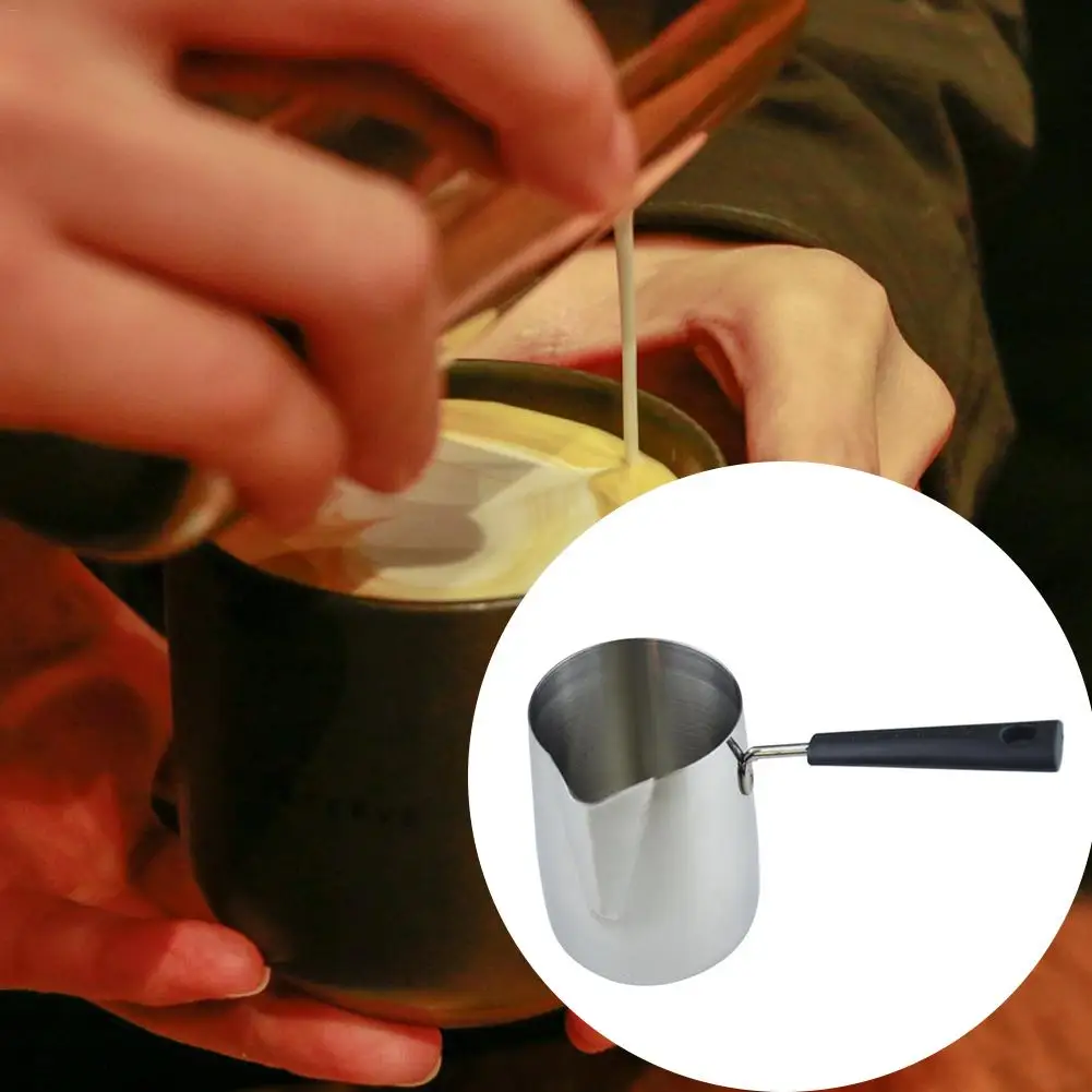 

350/ 600/ 1000ML Butter Coffee Milk Warmer Stainless Steel Pot Long Handle Pull Butter Melting Pots