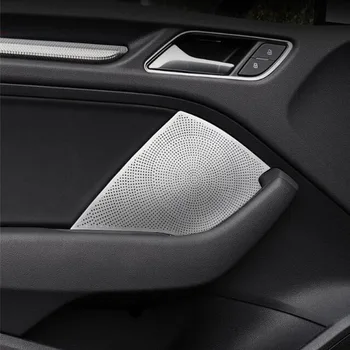 

For Audi A3 12 13 14 15 16 17 2018 High Quality Stainless Steel Car Handle Speaker Net Cover Cover Trim Car Styling Accessories
