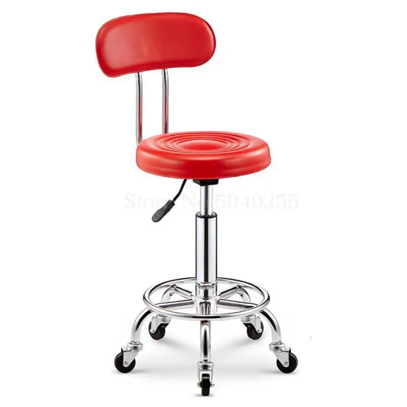 Bar stool bar chair rotating lift back home high stool round stool fashion creative beauty stool swivel chair - Цвет: unit cm  2