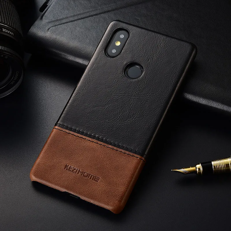 

Luxury brand thin vintage genuine leather back cover case For xiaomi mi max 3 phone cases and covers max3 shell