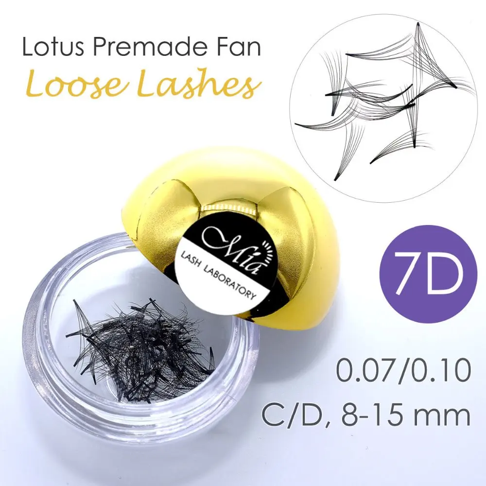 

[7D 0.07 C/D 8-15mm] Lotus Pre-made 7D Volume Lash Loose Fans Semi Permanent Eyelash Extensions