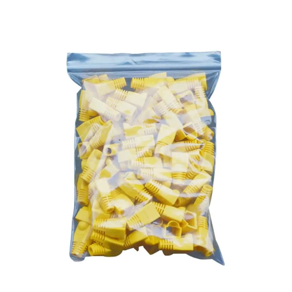 

New 100Pcs Plastic Network Boots Ethernet Cable RJ45 Protective Cover Sleeve Cap