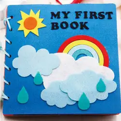 1 шт. синий ручной работы ребенок тихий мой первый книга игрушки для детей для раннего развития Легко Сшить Войлок Материал для упаковки