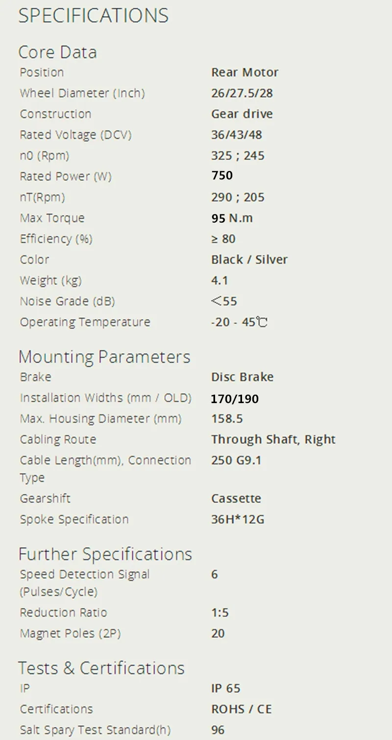 Clearance 4.1kg 95N.M 36-48V 350-750W bafang Disc brake Rear fat bike Motor for fat bike,snow bike 11 Clearance 4.1kg 95N.M 36-48V 350-750W bafang Disc brake Rear fat bike Motor for fat bike,snow bike 11