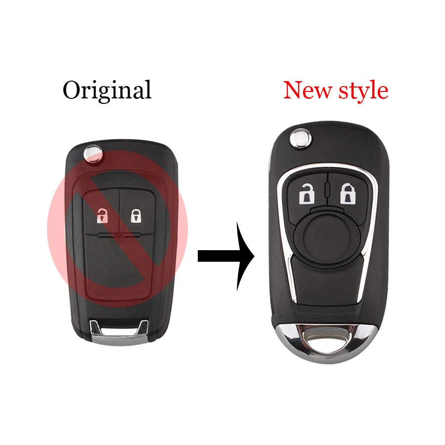 

GORBIN New style Flip Key Shell For Chevrolet Cruze Buick VAUXHALL OPEL Insignia Astra J Zafira C 2/3Buttons Fob
