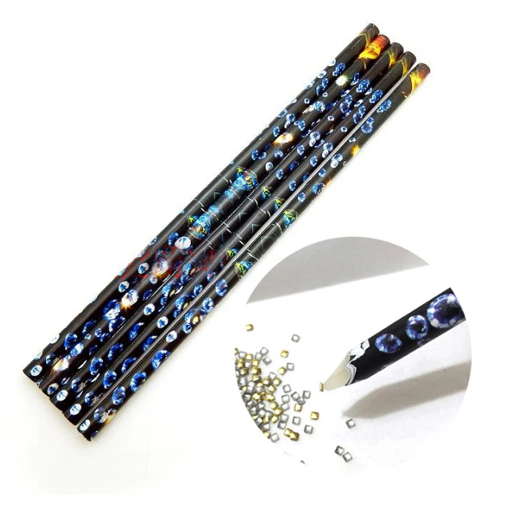 

10pcs Accessories Gemstone Nail Art Rhinestone Picker Picking Tools Home Use Diamond Painting Craft Dotting Pen Adhesive Acrylic