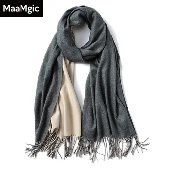 

2018 Limited Women Children Print Hijab Winter New Winter Pure Cashmere Female European Style Double Gifts All-match Warm Shawl