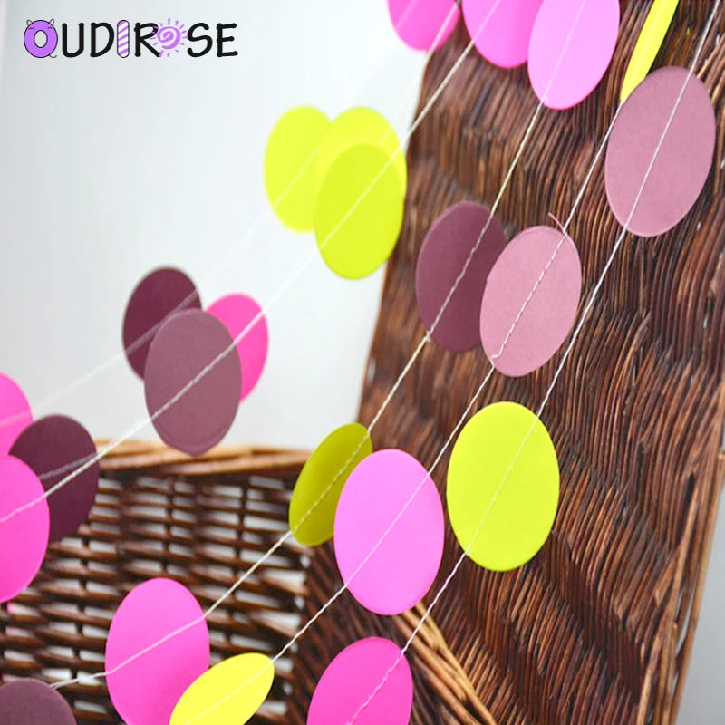 OUDIROSE 2 м розовая синяя гирлянда баннер для дня рождения украшения девочек бантик