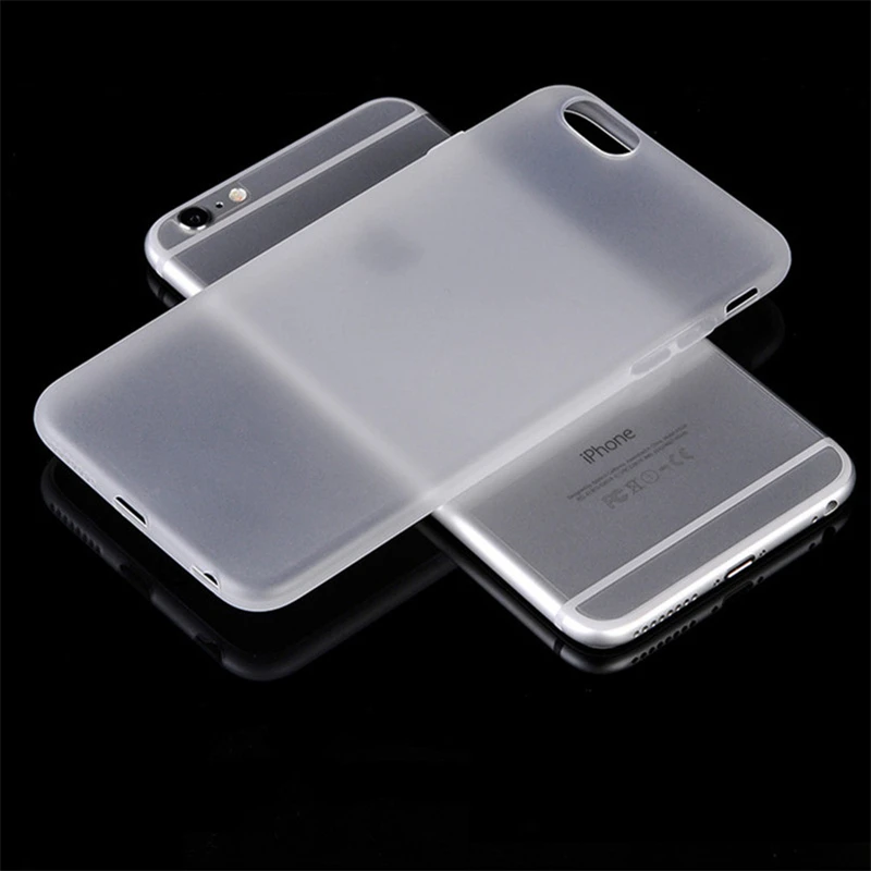 

Ultra Thin Matte Transparent PP Phone case For iPhone 7 6S plus Case Cover For iphone XS MAX Cases 8 Plus Luxury 0.3mm Phone Bag