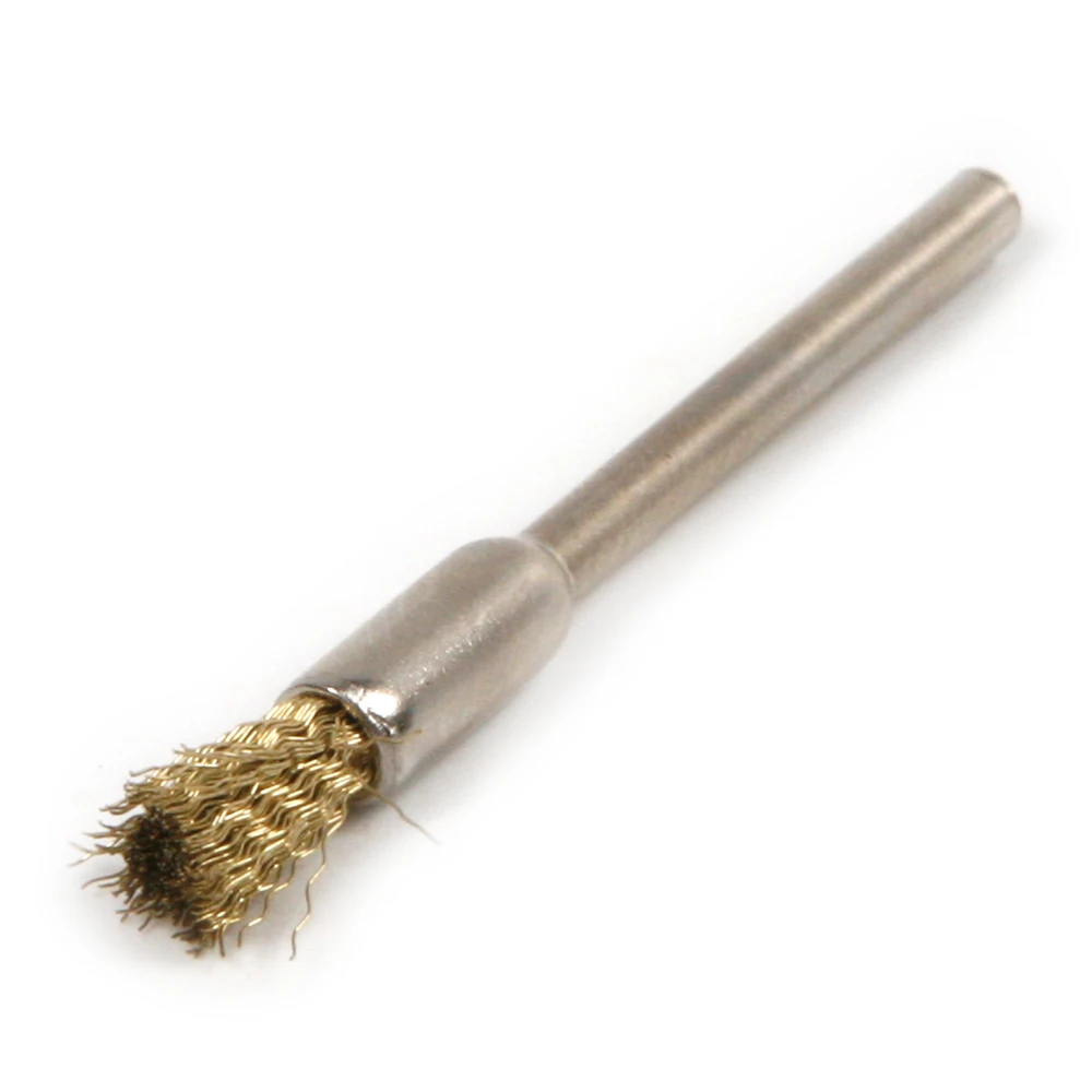20pcs 5mm Mini Brass Pencil End Brush for Polishing Compatible with