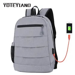 YOTEYIANO мужские рюкзаки с портом USB зарядка Оксфорд Повседневная Путешествия школьная сумка для мальчиков большой емкости ноутбук рюкзак