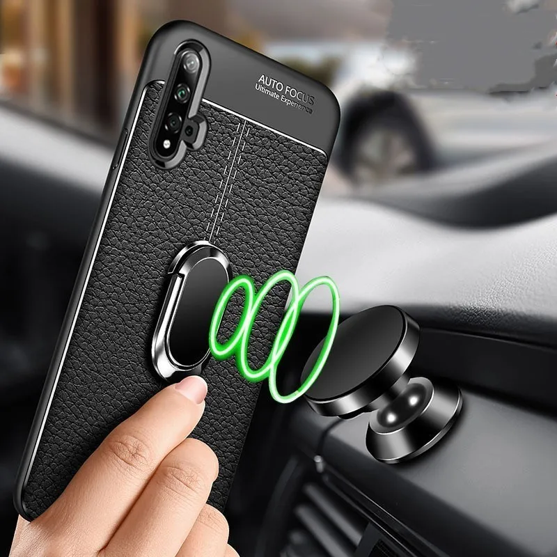 

for Huawei honor 20 case cover original honor20 pro back cover magnet car holder protective silicone capas honor20 lite case