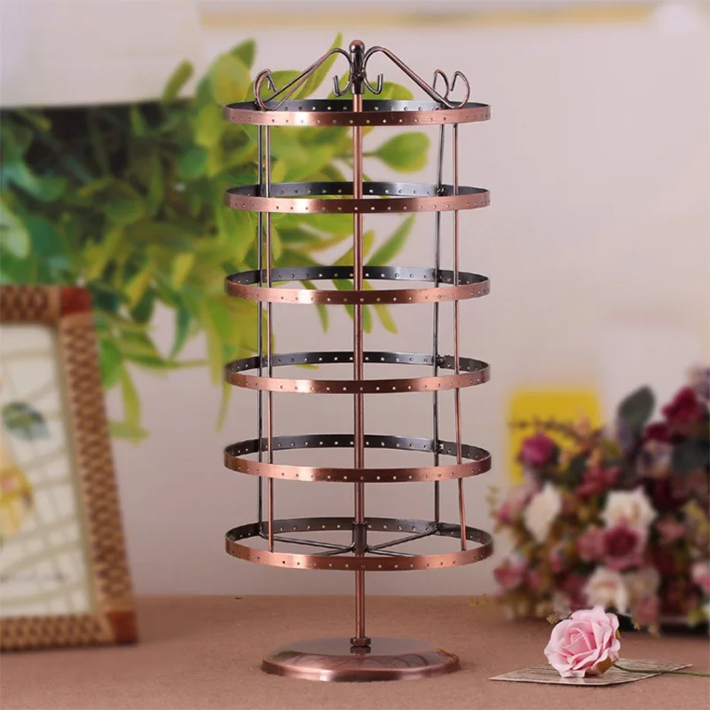  Free Shipping New 288 Holes Bronze Earrings Ear Studs Jewelry Display Rack Metal Stand Holder Showc