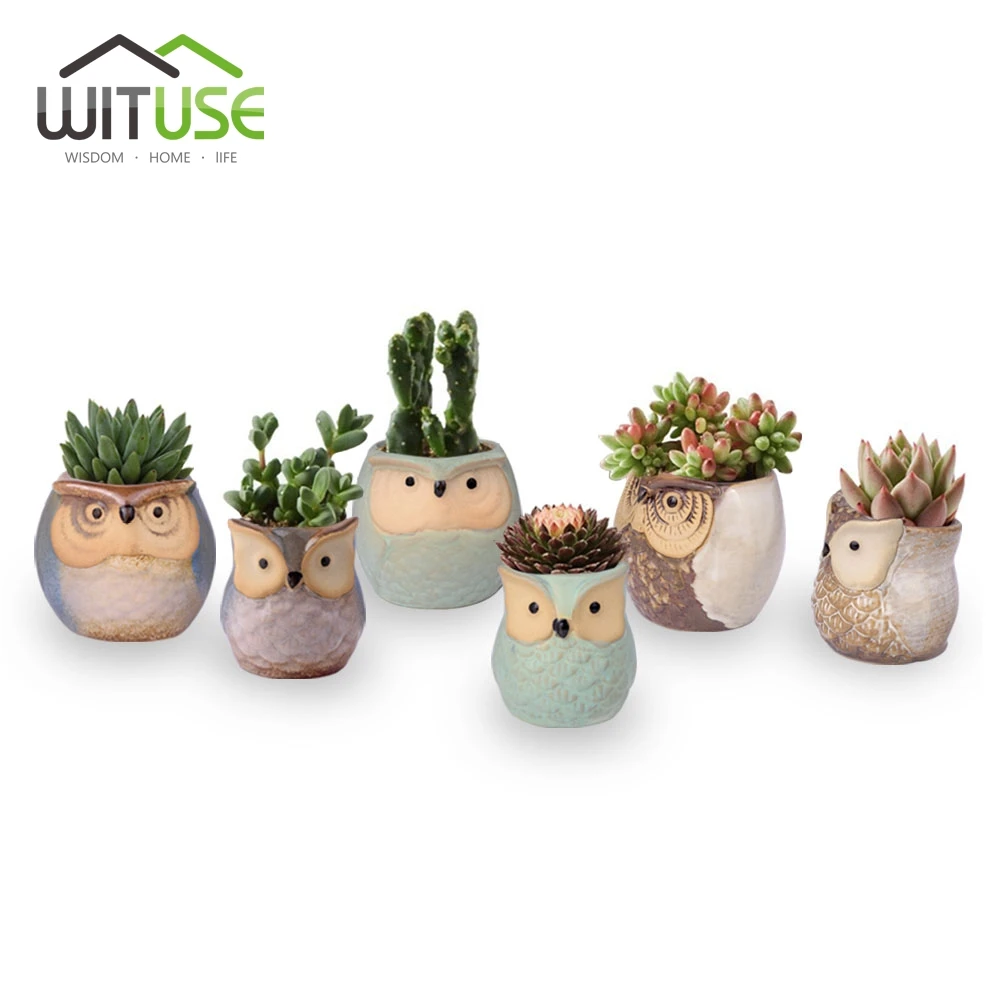 WITUSE Cheap! Creative Potted Owl Shape Flower Pots Bonsai ...