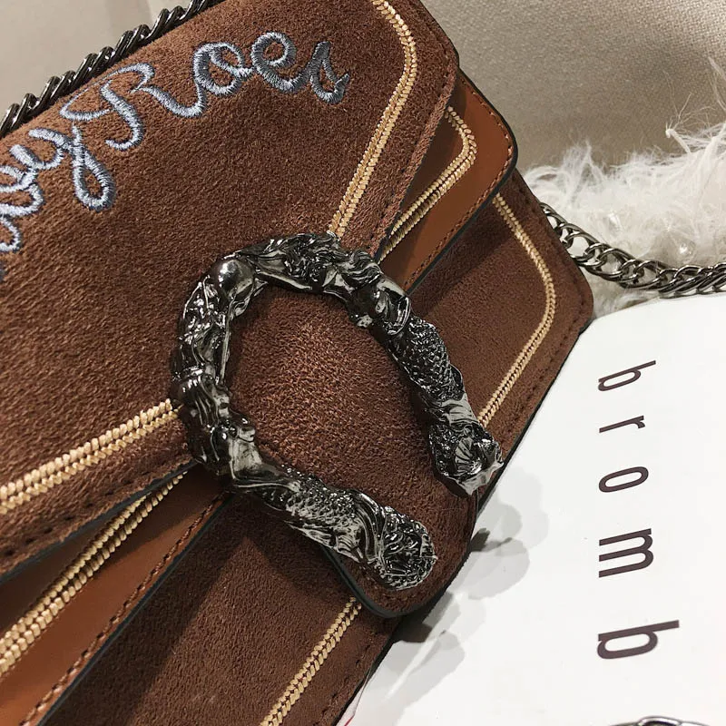 Fashion Design Women Leather Letter Shoulder Bag Female INS Popular Luxury Handbag Chains Crossbody Flap Bolsa For Lady SS3495 (1)