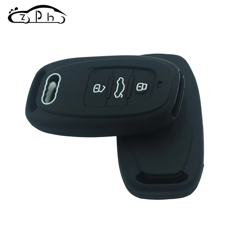 3 кнопки силиконовый Автомобильный Брелок-чехол для дистанционного ключа чехол подходит для Audi A3 A4 A5 A6 S4 S5 Q5 A4L A6L S7 ключ защиты оболочки