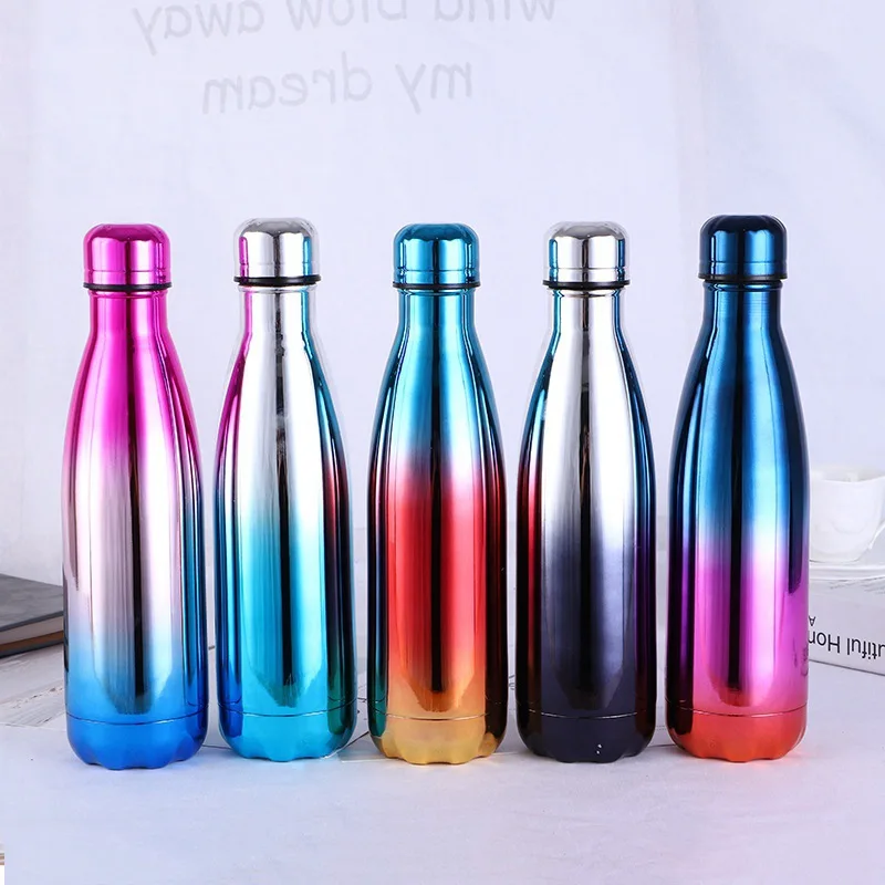 

New stainless steel wine bottle shape thermos bottle travel flask Cycling bottle for water bottles bowling car kettle 500ML