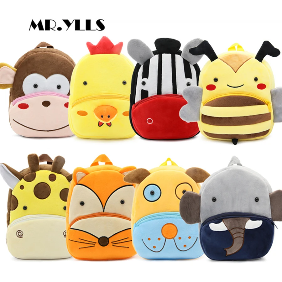 

Cute Cartoon Animal Women Children Backpack Plush Student Schoolbag kawaii Mini School Travel Backpack Kids Bag For School 2018