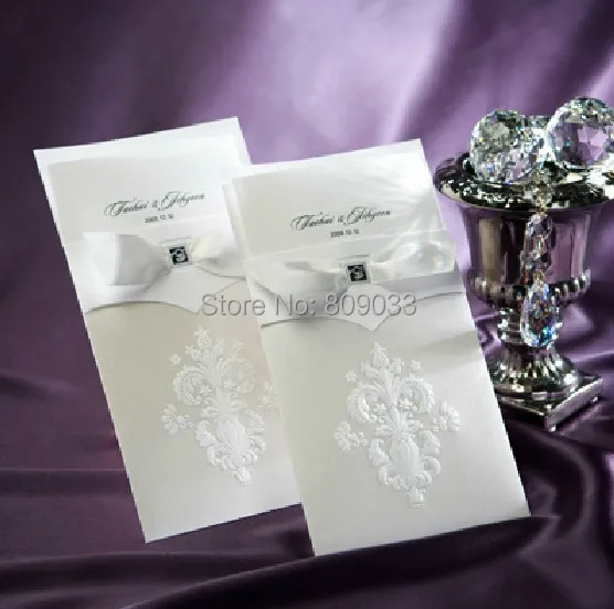 High Quality Elegant Wedding Invitation With A Nice Bow High Quality Elegant Wedding Invitation With A Nice Bow Cards