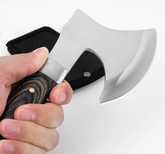 KKWOLF Multi Outdoor Survival Tomahawk Axe Head Tactical Fighting Ax Hammer Axe Hunting Rescue Hatchet Fire Steel Felling Axes