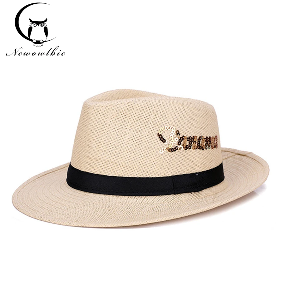 

Summer sunshade hat flax fashion embroidered Jazz cap hat women summer hoeden voor vrouwen zomer chapeau femme