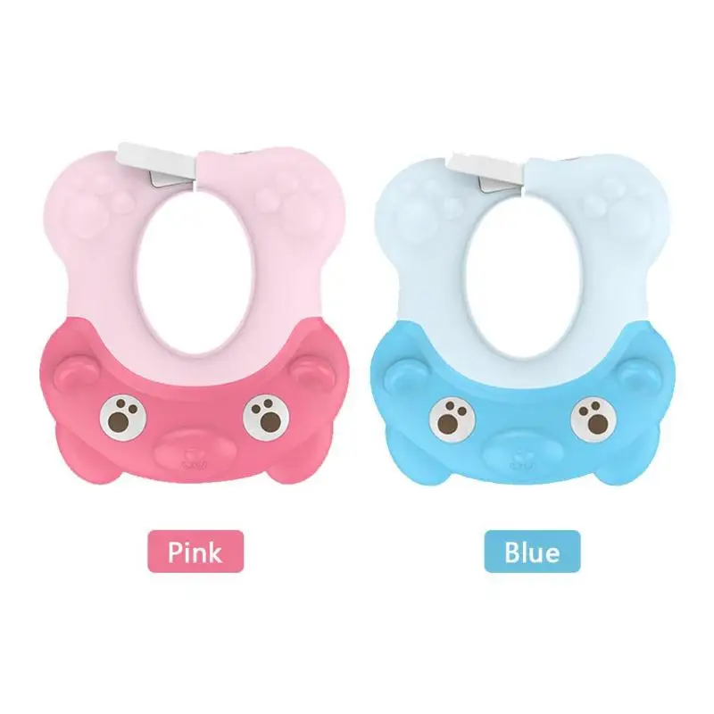 Plastic Cute Adjustable Baby Hat Toddler Kids Waterproof Shampoo Shower Cap Cute Safe Hair Wash Shield Shower