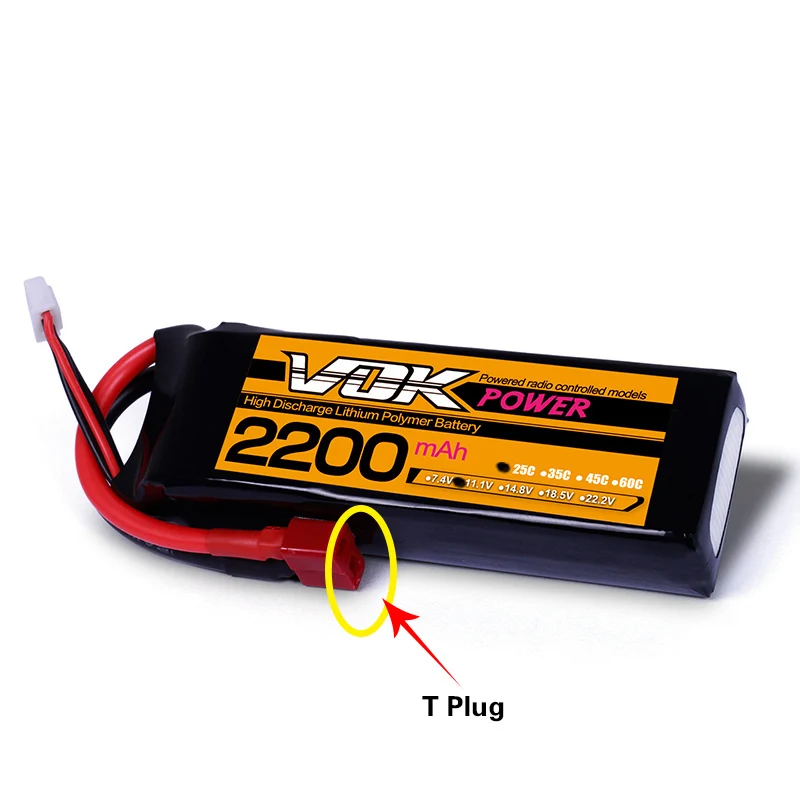 T-Plug Discharger Plug VOK 3S Lipo батарея 11,1 V 2200mAh 25C Lipo батарея универсальная для RC гоночный вертолет