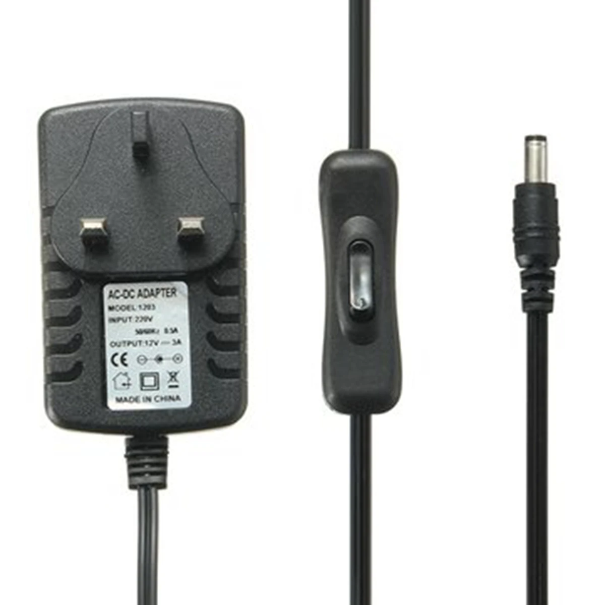 AC 100-240 В к DC12V 2A Светодиодный драйвер питания США/ЕС/Британский конвертер штепселя адаптер для светодиодной ленты трансформаторы для освещения ВКЛ/переключатель