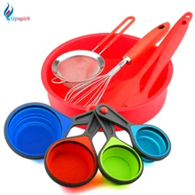 Upspirit термостойкий силиконовый набор форм для выпечки венчик для взбивания яиц Мука сито силиконовая мерная чашка масляная щетка кухонные аксессуары
