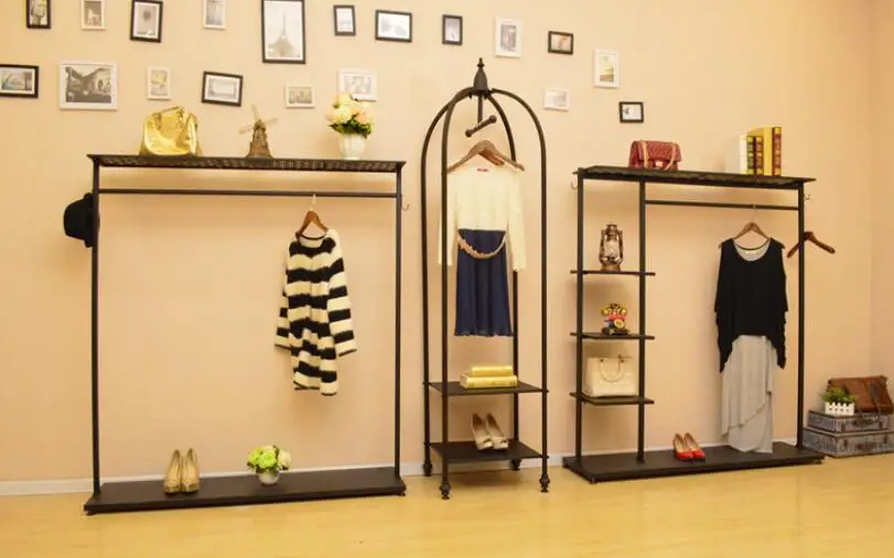Европейская железная художественная вешалка для одежды простая современная вешалка для одежды напольная спальня модный креативный магазин одежды вешалка для одежды