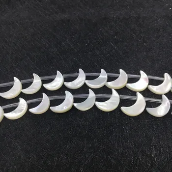 

20pcs/lot Free shipping wholesale white wonderful moon Loose Mother of pearl beads for women jewellery