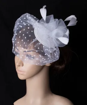 

Multiple color classic crinoline fascinator headwear colorful mesh bar hair accessory T-platform hat suit for all season XMF288
