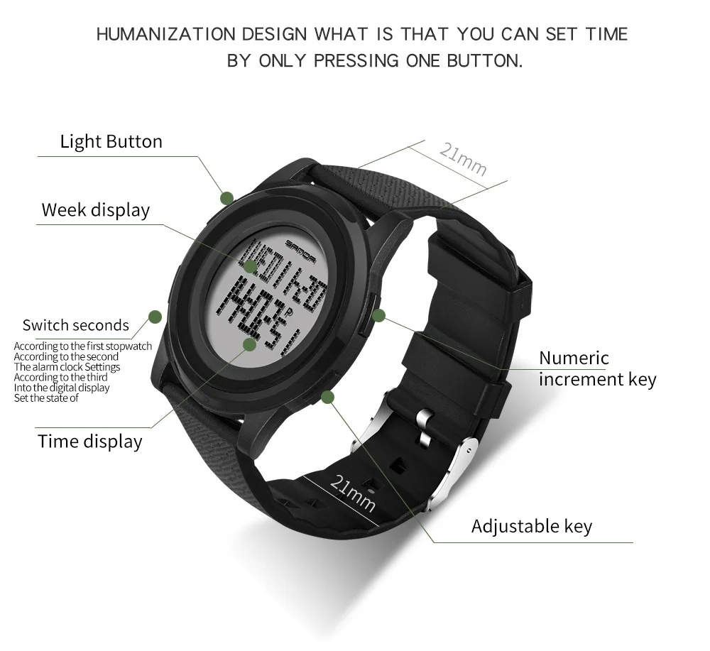 9 мм супер тонкий Sanda спортивные часы для мужчин бренд класса люкс электронный светодиодный цифровые наручные часы для мужчин мужские часы Relogio Masculino