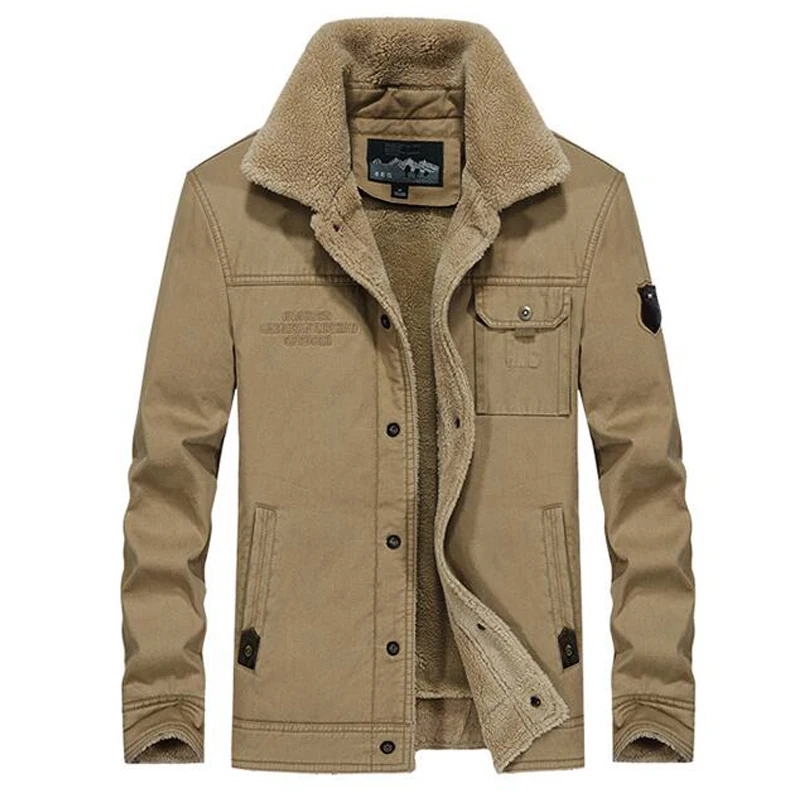 Брендовая зимняя меховая парка, Мужская ветровка, утолщенная флисовая военная куртка, Мужская тактическая джинсовая куртка размера плюс 5XL 6XL, джинсовое пальто