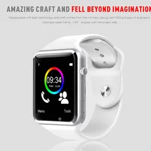 Freies Verschiffen A1 Armbanduhr Bluetooth Smart Uhr Sport Pedometer mit sim Kamera Smartwatch für Android Smartphone Russland T50
