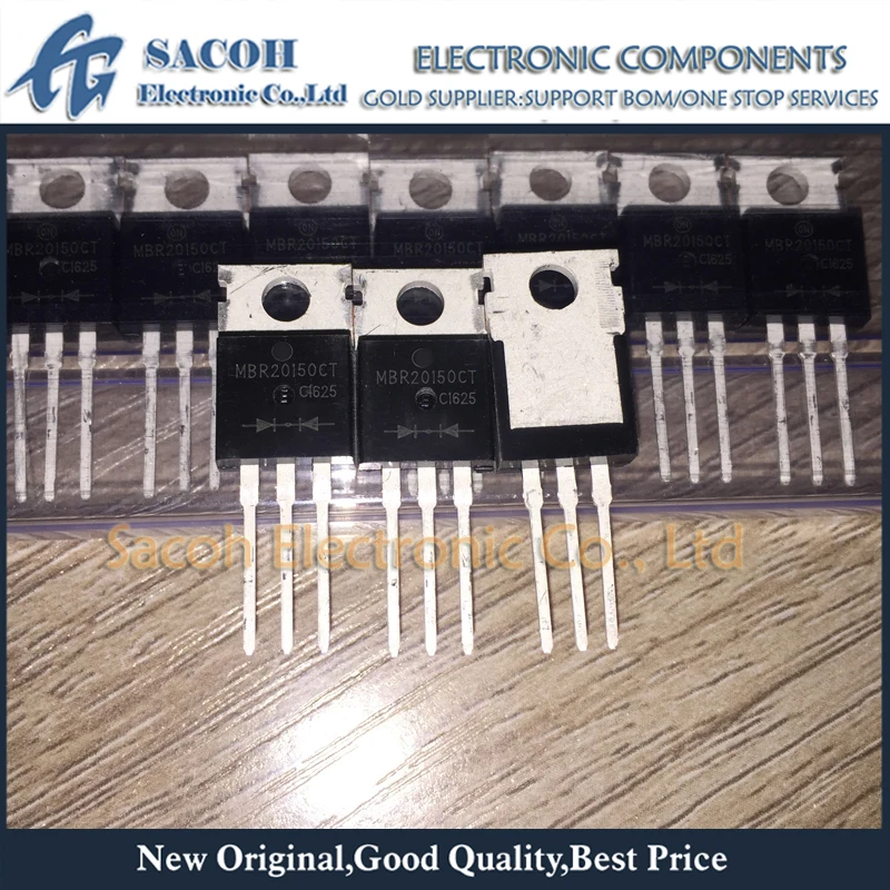 

Free Shipping 10Pcs MBR20150CT MBRF20150CT MBR20150 20150 TO-220 20A 150V Power Schottky Barrier Diode