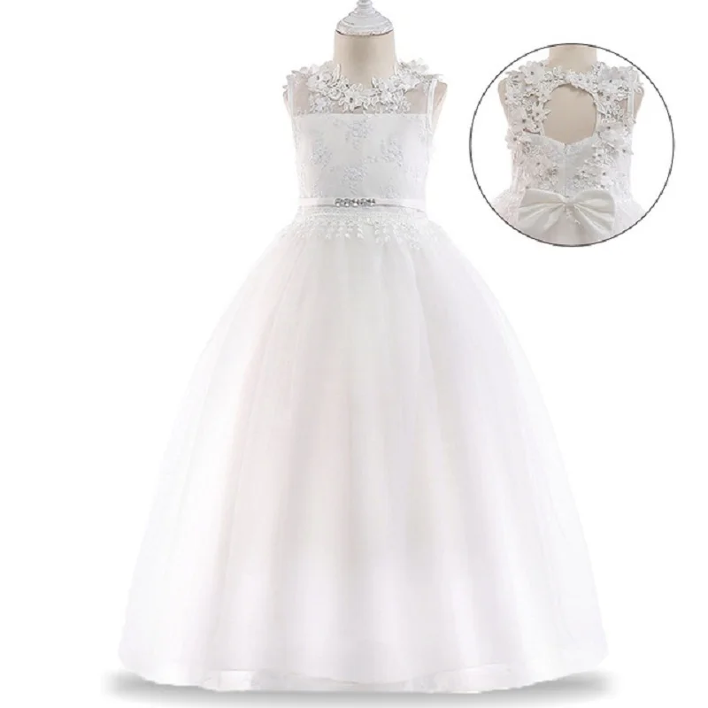 Party Dress Girl Lace Flower for 7 9 11 13 14 Years Children Kids Beautiful Wedding Pageant Princess | Детская одежда и обувь