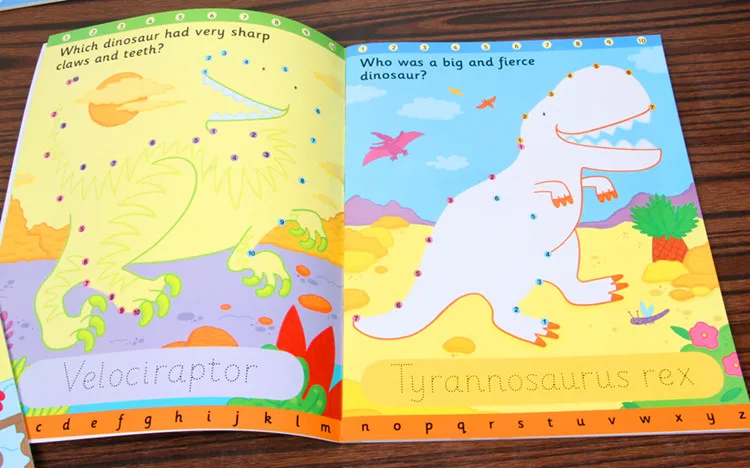 Ponto a Ponto de Desenho Kids do Bebê Livros de Pintura para a Aprendizagem Crianças Limpar Livros Inglês Precoce Brinquedos Educativos Frete Grátis - 8 Brinquedos p desenhar