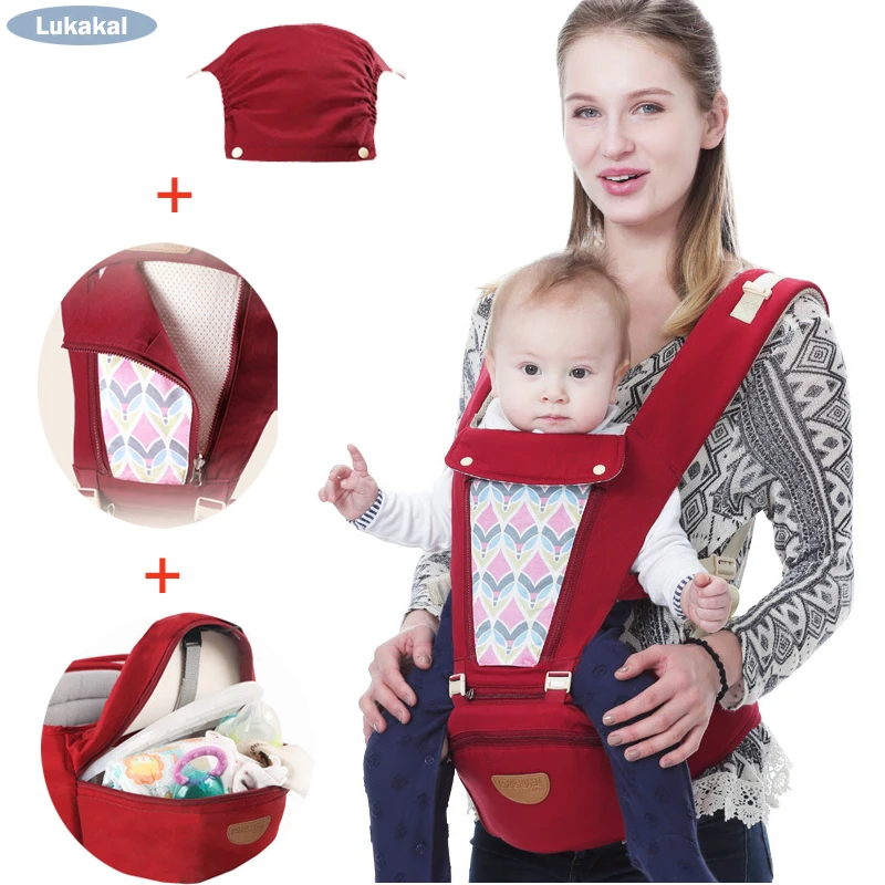 

2019 Ergonomic Baby Carrier 0 to 48 Month Storage HipSeat Baby BackPack Sling WindProof Infant Baby Kangaroo NewBorn Suspender