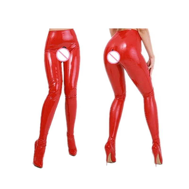 

Latex Rubber Women Sexy Stylish Banding Tight Trousers Handsome Pants XXS-XXL