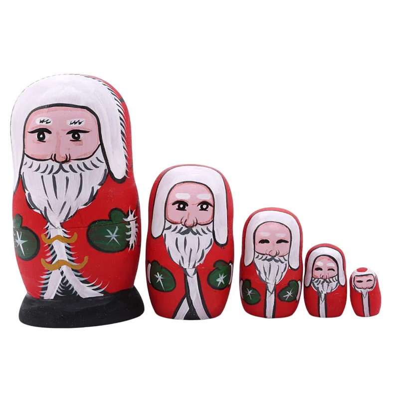 Многослойная Русская Матрешка, деревянная кукла, рождественские игрушки для детей, праздничный подарок, подарок на день рождения - Цвет: 410957
