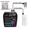 A4  Multi-purpose Audio Mixer with Bluetooth Record 4 Channels Input Mic Line Insert Stereo USB Playback Sound Card ► Photo 2/6