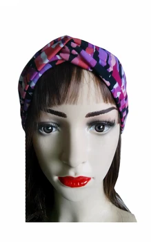 

T175126 fashion print headband headband hair Twist Elastic Turban Headband for women hair accessories