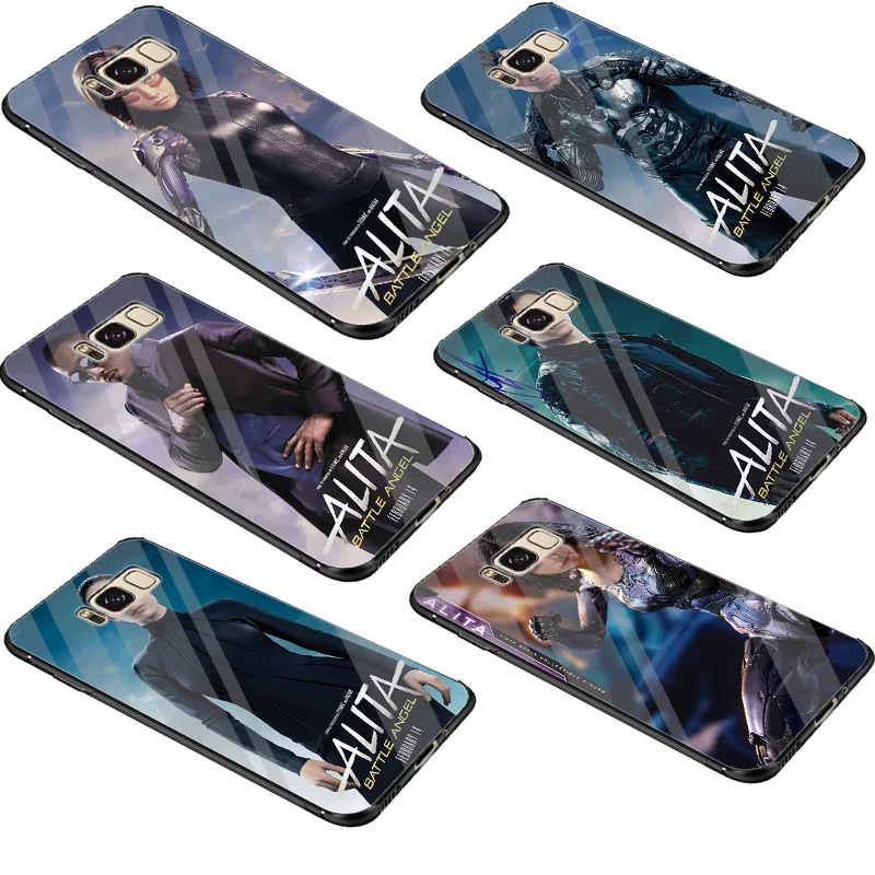 Desxz Alita Movies Glass Case TPU For Samsung Galaxy Note 8 9 S10 S7 Edge S8 S9 Plus Cover Shell | Мобильные телефоны и