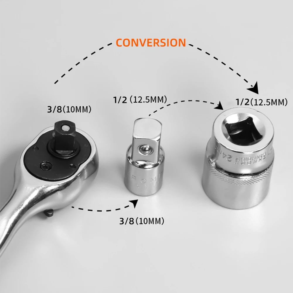 Храповый гаечный ключ с головным преобразователем 1/" 3/8" 1/" адаптер для ремонта автомобиля ручной инструмент розетка электроинструменты